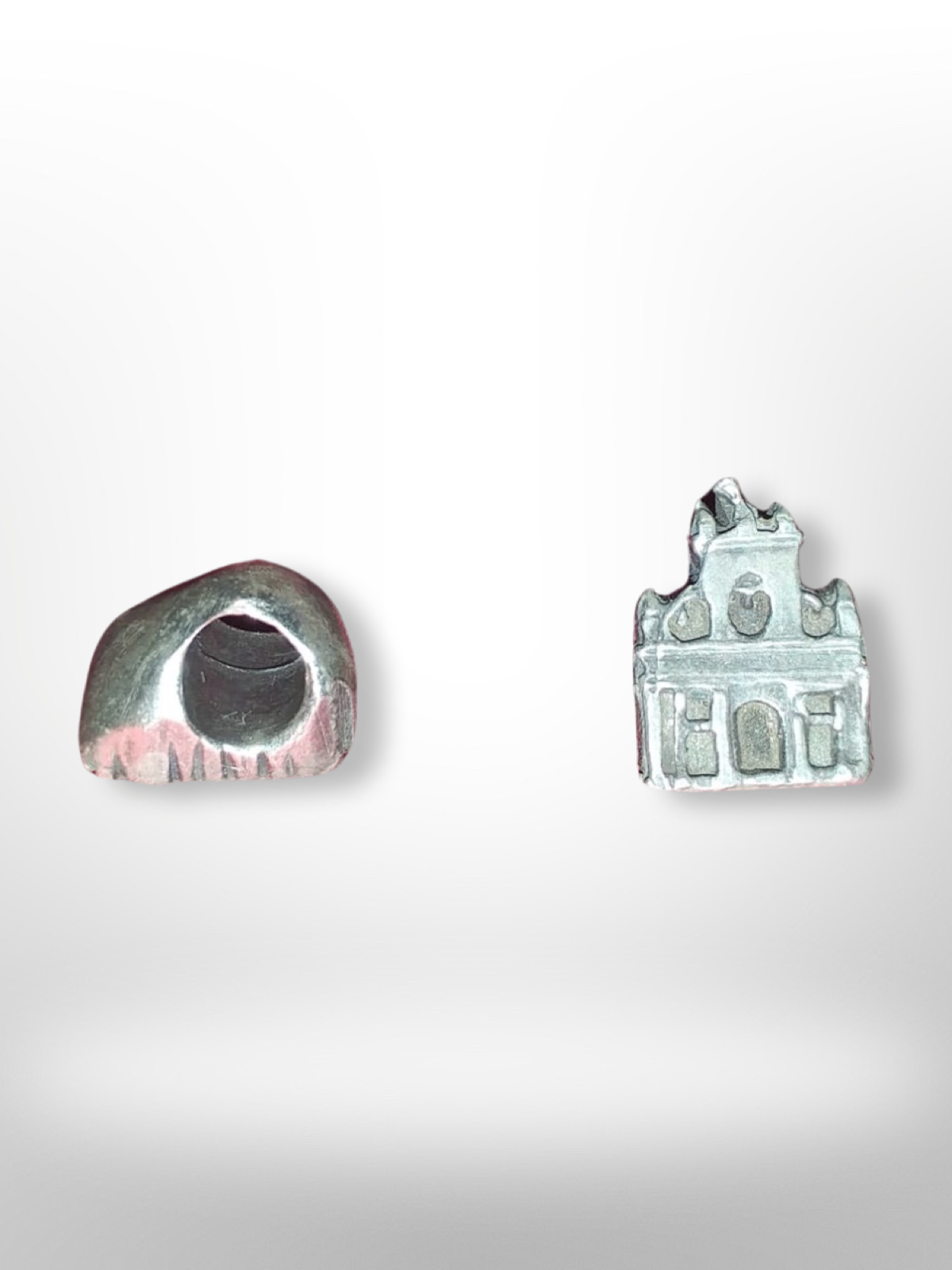 charms para pulsera gusanillo campanario  en plata